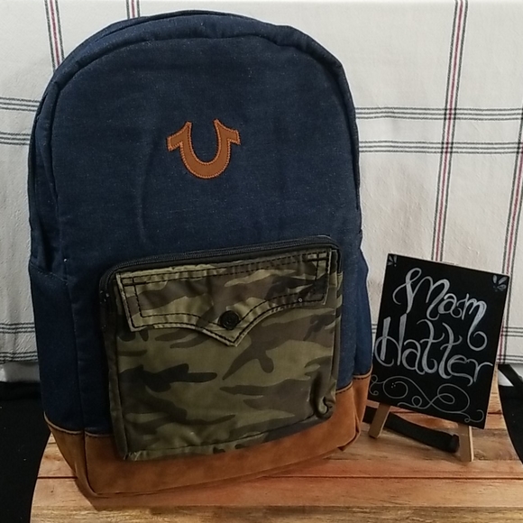 true religion backpack denim